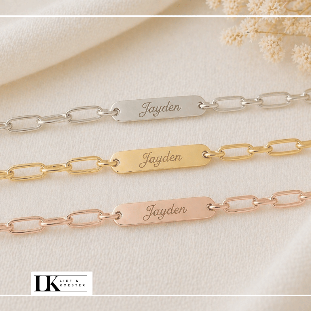 Armband met graveerplaatje